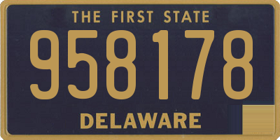 DE license plate 958178