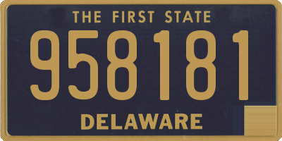 DE license plate 958181