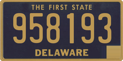 DE license plate 958193