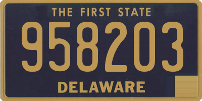 DE license plate 958203