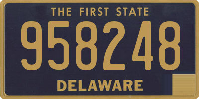 DE license plate 958248