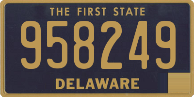 DE license plate 958249