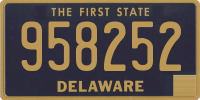 DE license plate 958252
