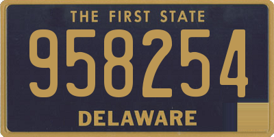 DE license plate 958254