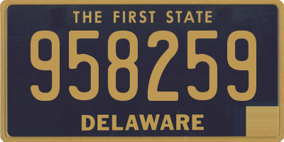 DE license plate 958259