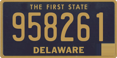 DE license plate 958261