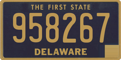 DE license plate 958267