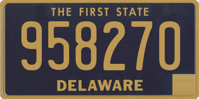 DE license plate 958270