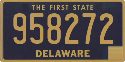 DE license plate 958272