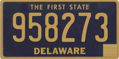 DE license plate 958273