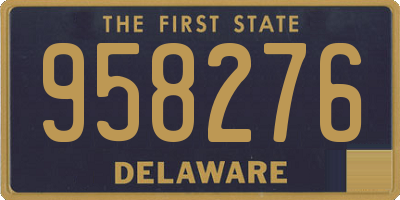 DE license plate 958276