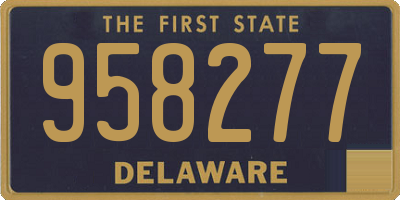 DE license plate 958277