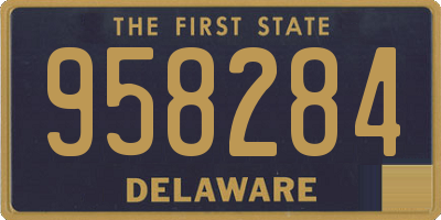 DE license plate 958284