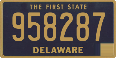 DE license plate 958287