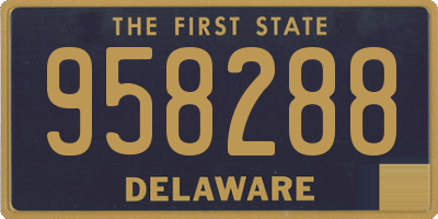 DE license plate 958288