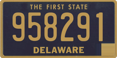 DE license plate 958291