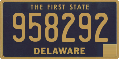 DE license plate 958292