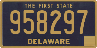 DE license plate 958297