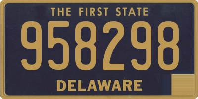 DE license plate 958298