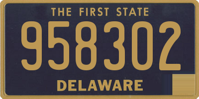 DE license plate 958302
