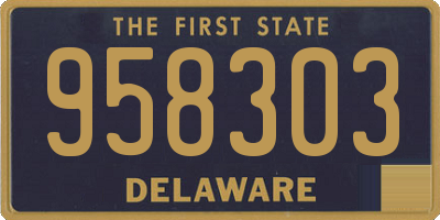 DE license plate 958303