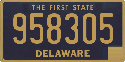 DE license plate 958305