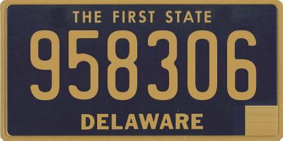 DE license plate 958306