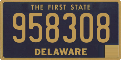 DE license plate 958308