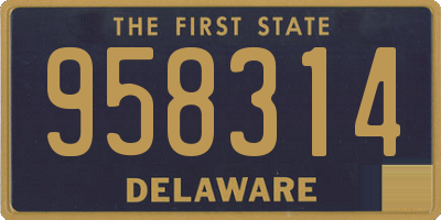 DE license plate 958314