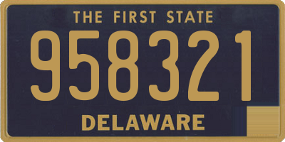DE license plate 958321