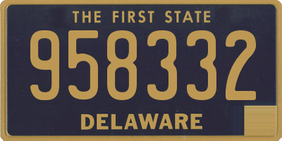 DE license plate 958332