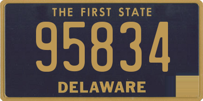 DE license plate 95834