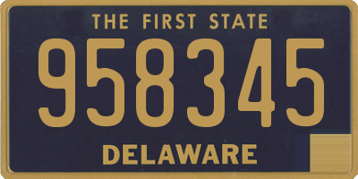 DE license plate 958345