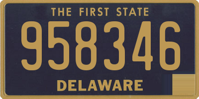 DE license plate 958346