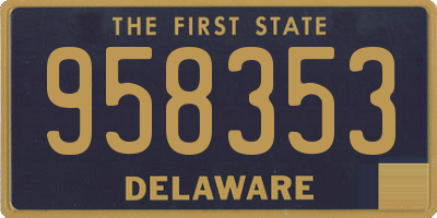 DE license plate 958353
