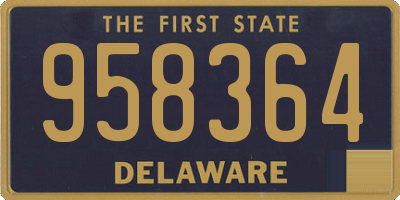 DE license plate 958364