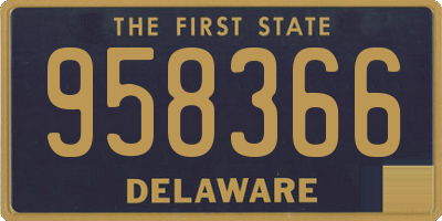 DE license plate 958366