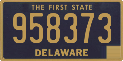DE license plate 958373
