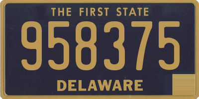 DE license plate 958375