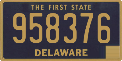 DE license plate 958376