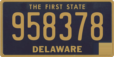 DE license plate 958378
