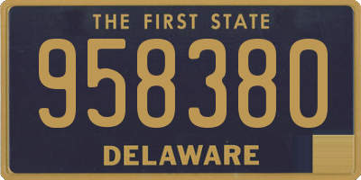 DE license plate 958380