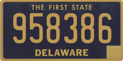 DE license plate 958386