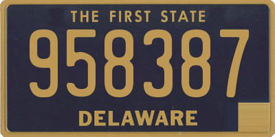 DE license plate 958387