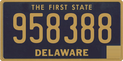 DE license plate 958388