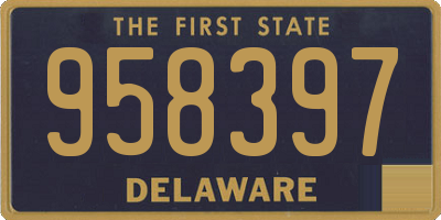 DE license plate 958397