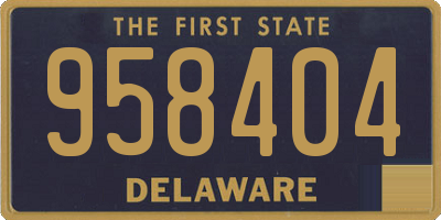 DE license plate 958404