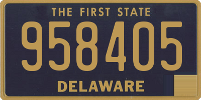 DE license plate 958405