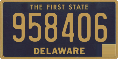 DE license plate 958406