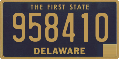 DE license plate 958410